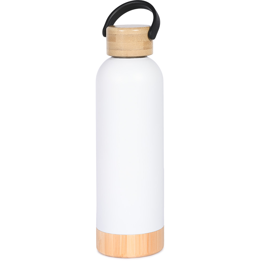 BORRACCIA TERMICA 500 ML CON DOPPIA PARETE  ISOL. IN ACCIAIO E BAMBÙ Ø CM.7,3X24,3 ART. BC232