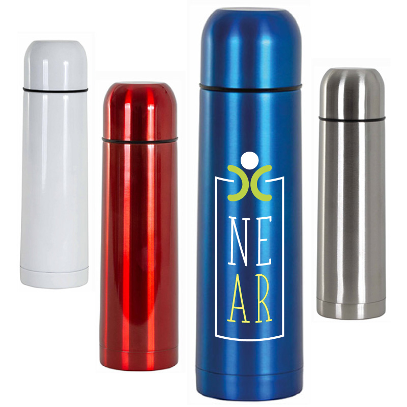 THERMOS 500 ml. IN ACCIAIO INOX DOPPIA PARETE ISOLANTE diam.cm.6,5XH24,5 ART. BC425