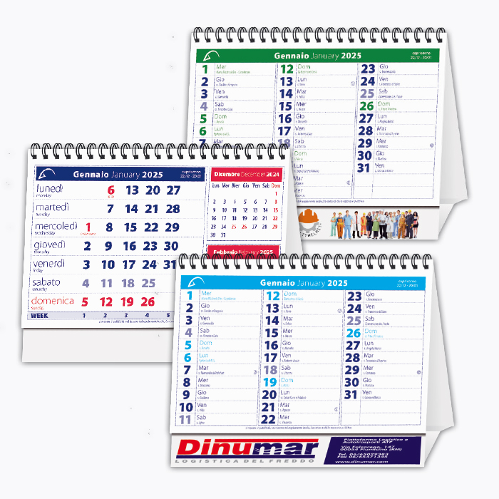 CALENDARIO DA TAVOLO CARTA USOMANO gr.90 PIEDINO L ART.CB-700/L