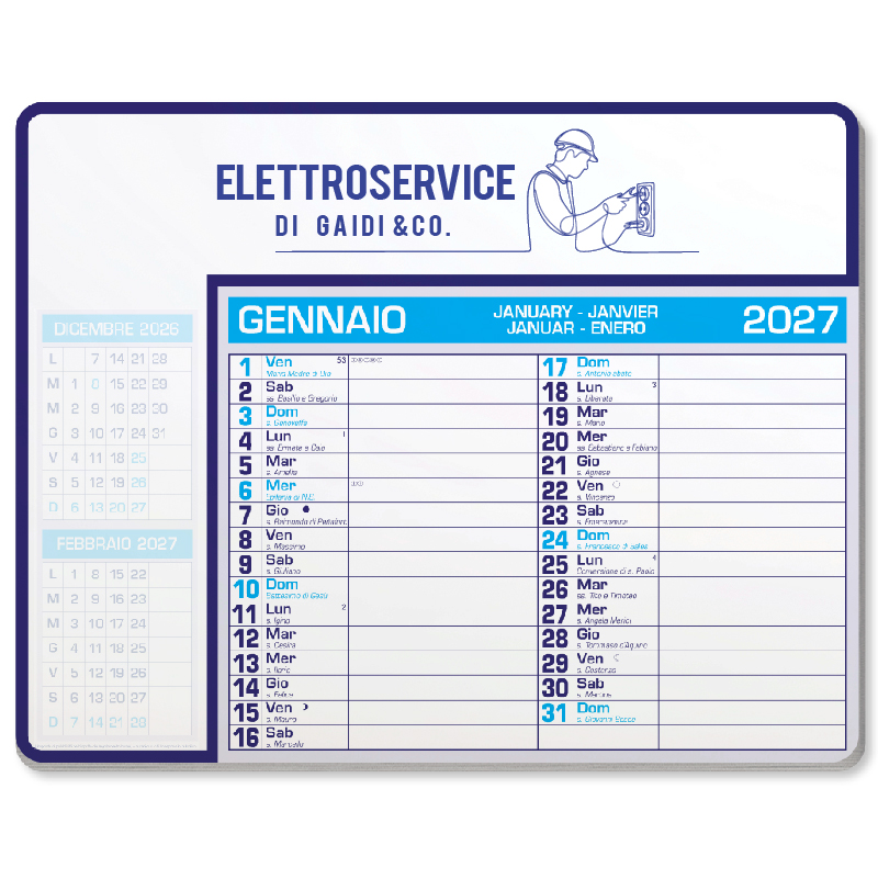 TAPPETINO MOUSE CALENDARIO 12 MESI BASE IN EVA TESTATA P, ART.CB-782/P