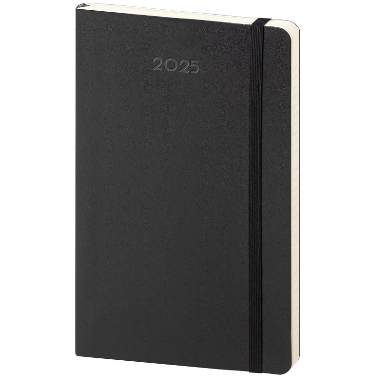 AGENDA SETTIMANALE FLESSIBILE NERA cm 13x21  ART.CG-327
