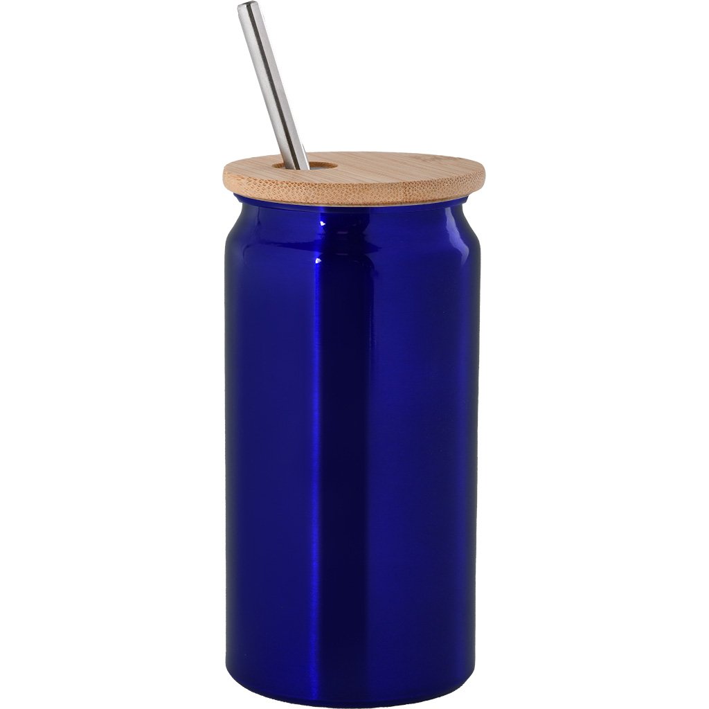 TAZZA  380 ML IN ALLUM. RICICLATO, BAMBÙ E ACCIAIO INOX Ø cm 6,6x13,4 COLORATA ART.CM-707