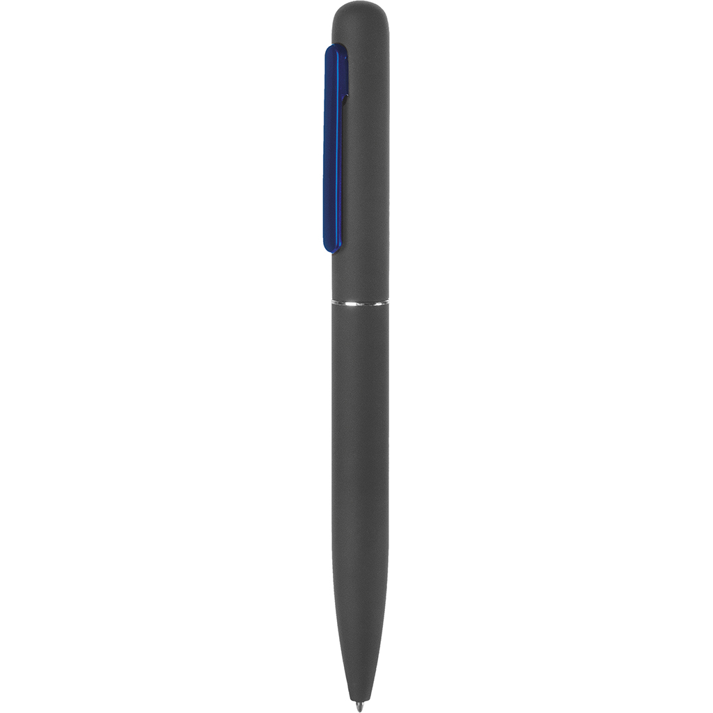 PENNA A SFERA IN METALLO SOFT TOUCH REFILL NERO, A ROTAZIONE, SOLO INC.LASER  ART.MT-382