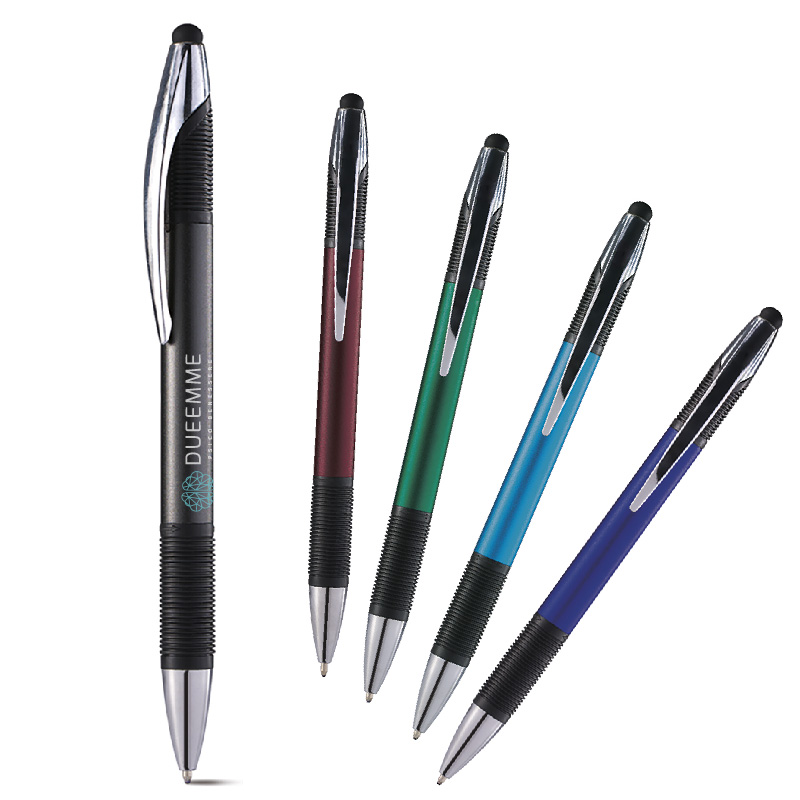 PENNA A SFERA CON TOUCH SCREEN METALLO/PLASTICA CHIUSURA A ROTAZIONE, REFILL NERO ART.MT-79