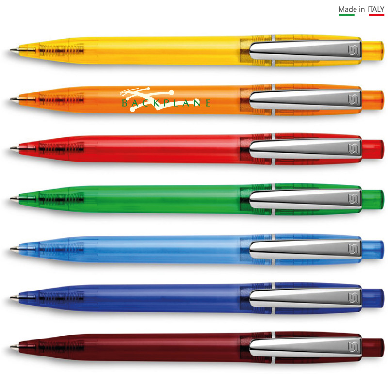 PENNA A SCATTO IN PL. ABS TRASPARENTE CLIP METALLO ART. PC-620 SEMYR CLEAR