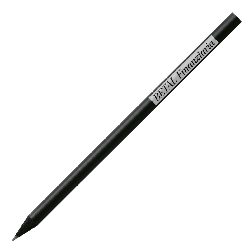 MATITA FUSTO TONDO IN LEGNO NERO LACCATO SENZA GOMMA ART. PR-81