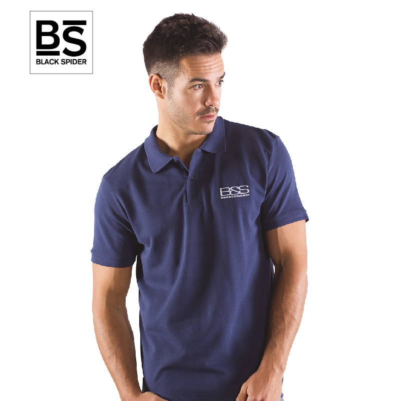 RB327 POLO UOMO COLORATA ELACK SPIDER   gr.170/mq
