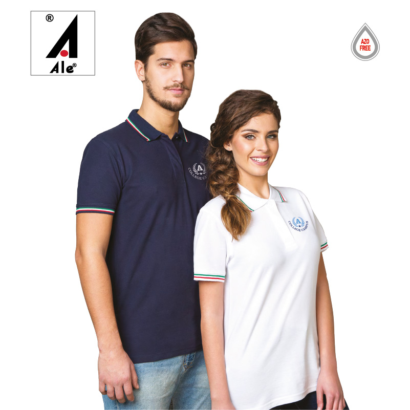RB401 POLO ITALY 2 BOTTONI UNISEX COLORATA gr.200/mq