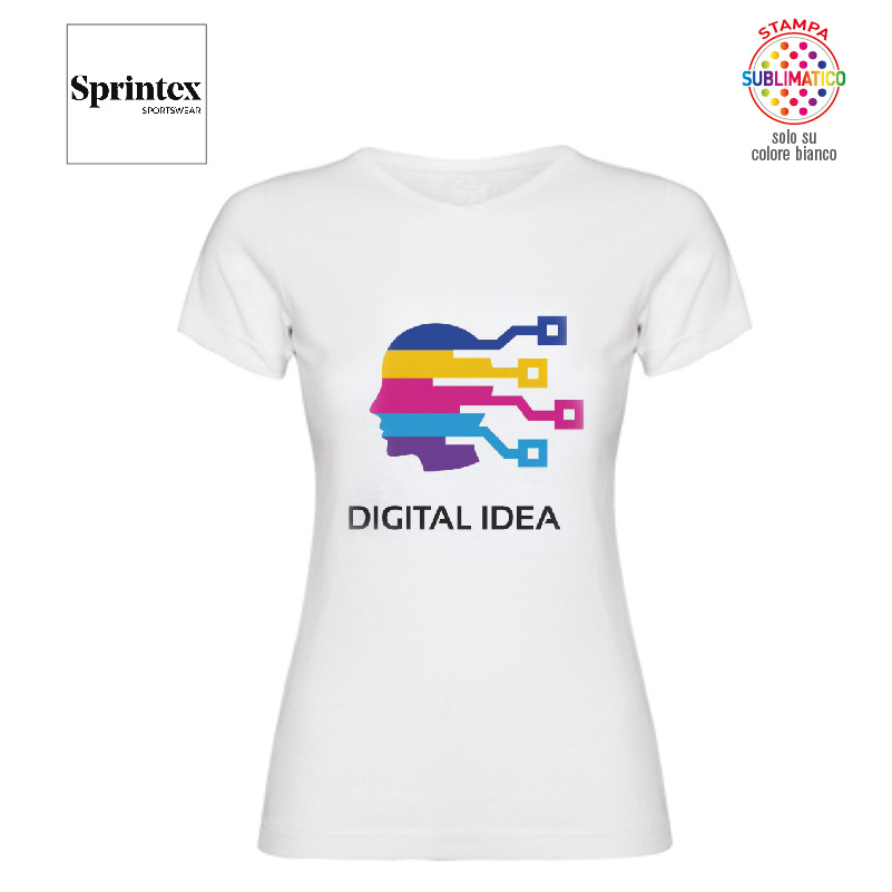 RB68 T-SHIRT SPRINTGI DONNA BIANCA gr. 150/mq