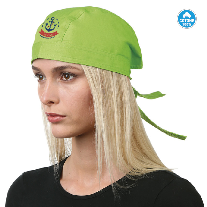 CAPPELLINO A BANDANA 100% COTONE, TINTA UNITA ART.RB938