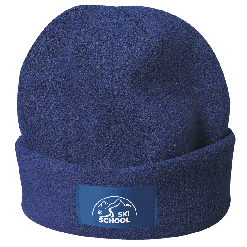 BERRETTO IN MATERIALE POLART , RISVOLTO CON ETICHETTA PER PERSONALIZZAZIONE ART.RB986